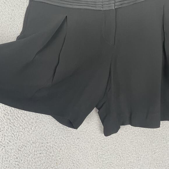 Emporio Armani Shorts Womens 6 IT 40 Pleated Tuxedo Satin Waist Dressy Italy - Picture 3 of 9